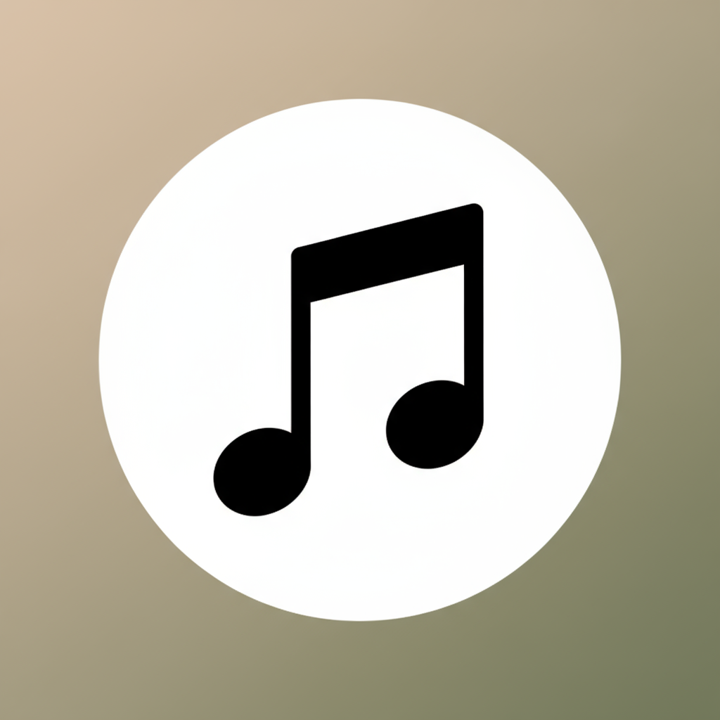 an icon of a musical note